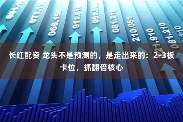 长红配资 龙头不是预测的，是走出来的：2-3板卡位，抓翻倍核心