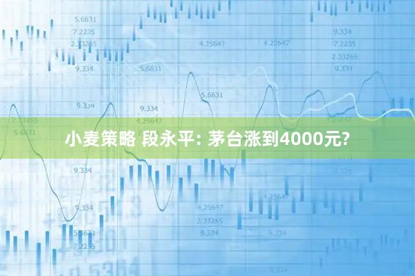 小麦策略 段永平: 茅台涨到4000元?